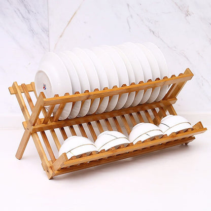 Funki Findz | Dish Racks | Bamboo Foldable Dish Drying Drainer
