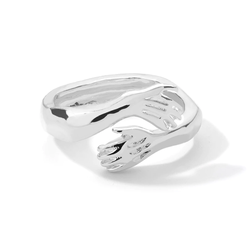 Funki Findz | Rings | Unisex Adjustable Holding Hands Hug Ring