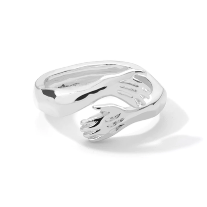 Funki Findz | Rings | Unisex Adjustable Holding Hands Hug Ring