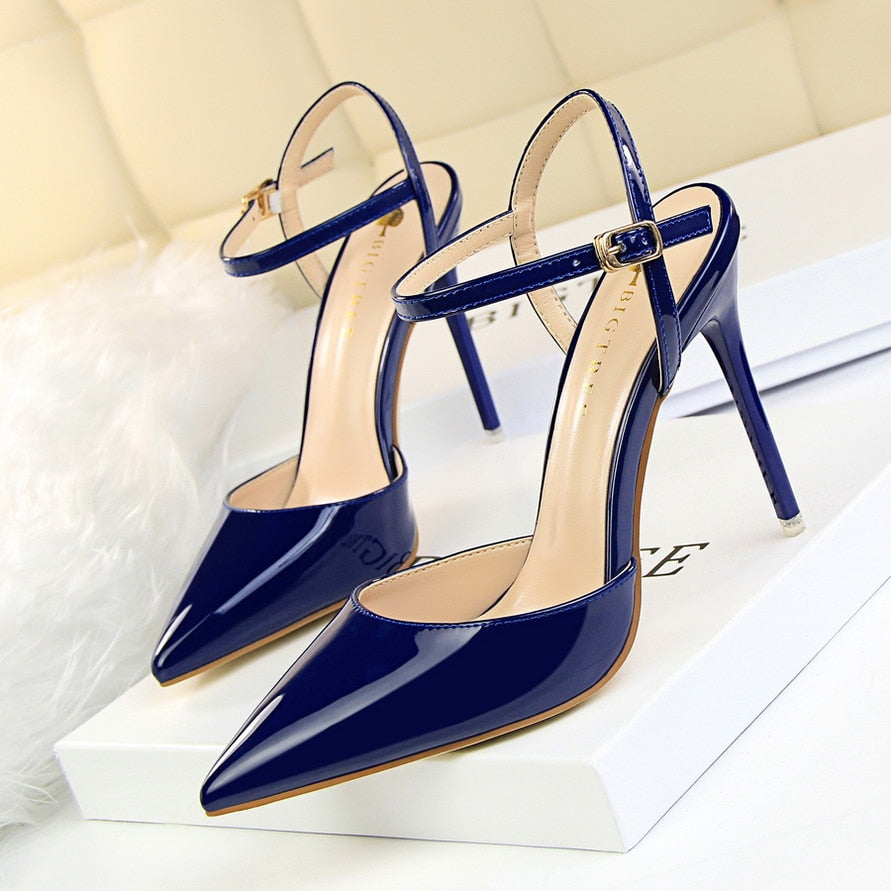 Funki Findz | Shoes | Women's Shiny Patent High Heel Slingback