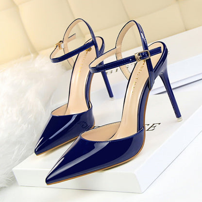Funki Findz | Shoes | Women's Shiny Patent High Heel Slingback