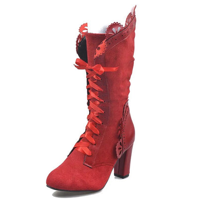 Funki Findz | Boots | Women's Steampunk Lace Top Granny Boot