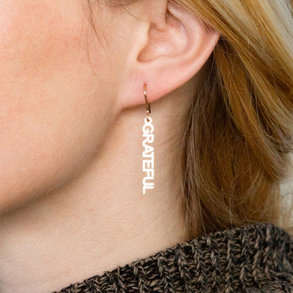 Funki Findz | Earrings | Custom Name Initial Vertical Drop Earring