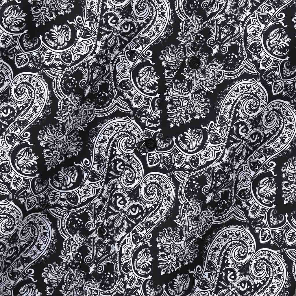 Funki Findz | Shirts | Men's Floral Hipster Short Sleeve Dress Shirt