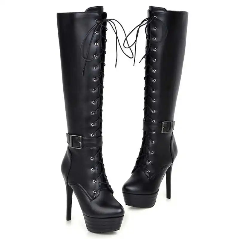 Funki Findz | Boots | Women's Knee-High Chic High Stiletto Boot
