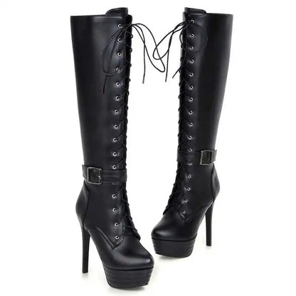 Funki Findz | Boots | Women's Knee-High Chic High Stiletto Boot