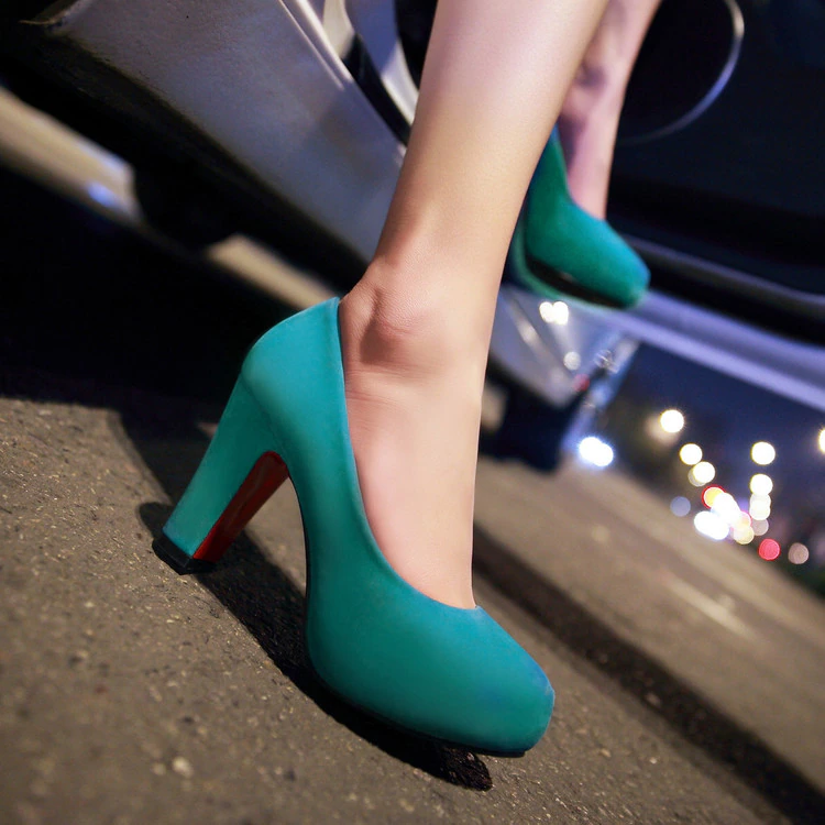 Funki Findz | Shoes | Women's Faux Suede High Chunky Heels