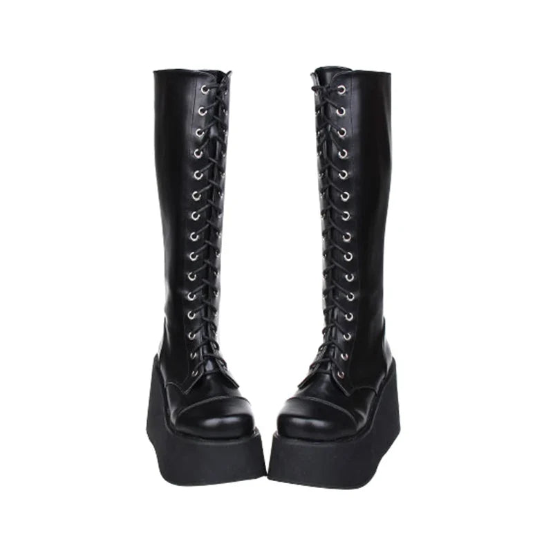 Funki Findz | Boots | Women's Punk Motorcycle Platform Boots