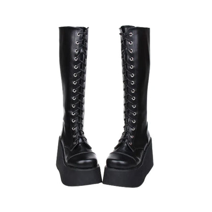 Funki Findz | Boots | Women's Punk Motorcycle Platform Boots