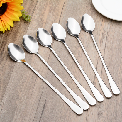 Funki Findz | Spoons | Stainless Steel Long Coffee Spoons 6Pcs