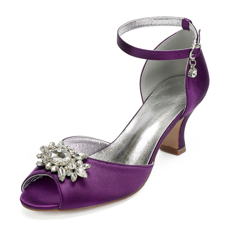 Funki Findz | Shoes | Women's Satin Crystal Wedding Sandals