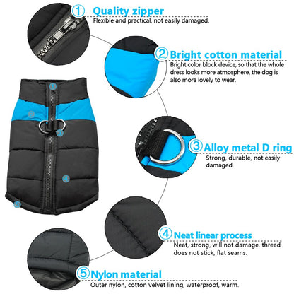 Funki Findz | Dog Jackets | Winter Warm Dog Coat | Padded Vest