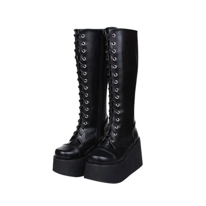 Funki Findz | Boots | Women's Punk Motorcycle Platform Boots