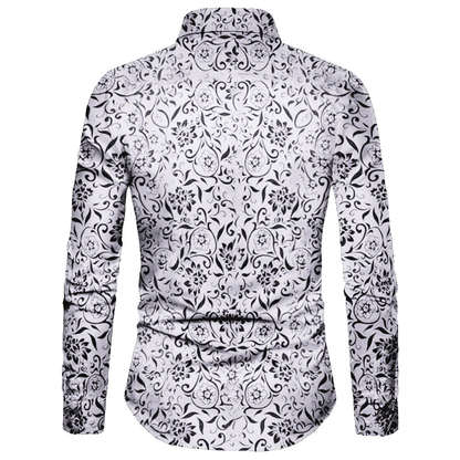 Funki Findz | Shirts | Men's Long Sleeve SlimFit Floral Dress Shirt