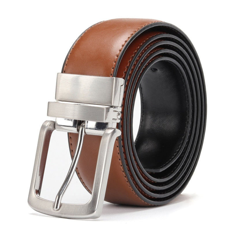 Funki Findz | Belts | Men's Luxury Leather Belt Reversible Buckle