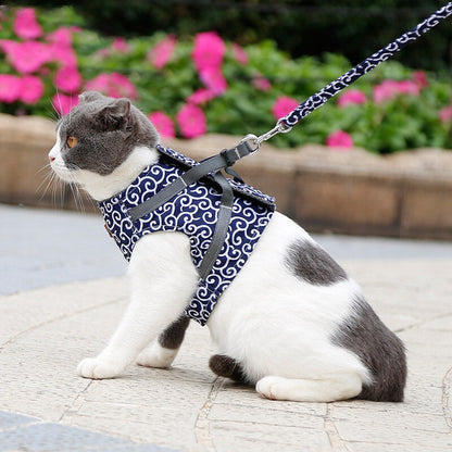 Funki Findz | Pet Harnesses | Cat Harness Walking Lead Vest Set