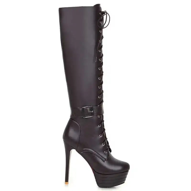 Funki Findz | Boots | Women's Knee-High Chic High Stiletto Boot