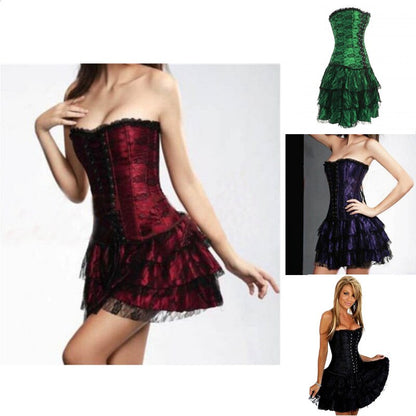Funki Findz | Dresses | Women's Sweet Bustier Corset Dress Set