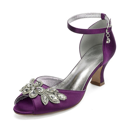 Funki Findz | Shoes | Women's Satin Crystal Wedding Sandals