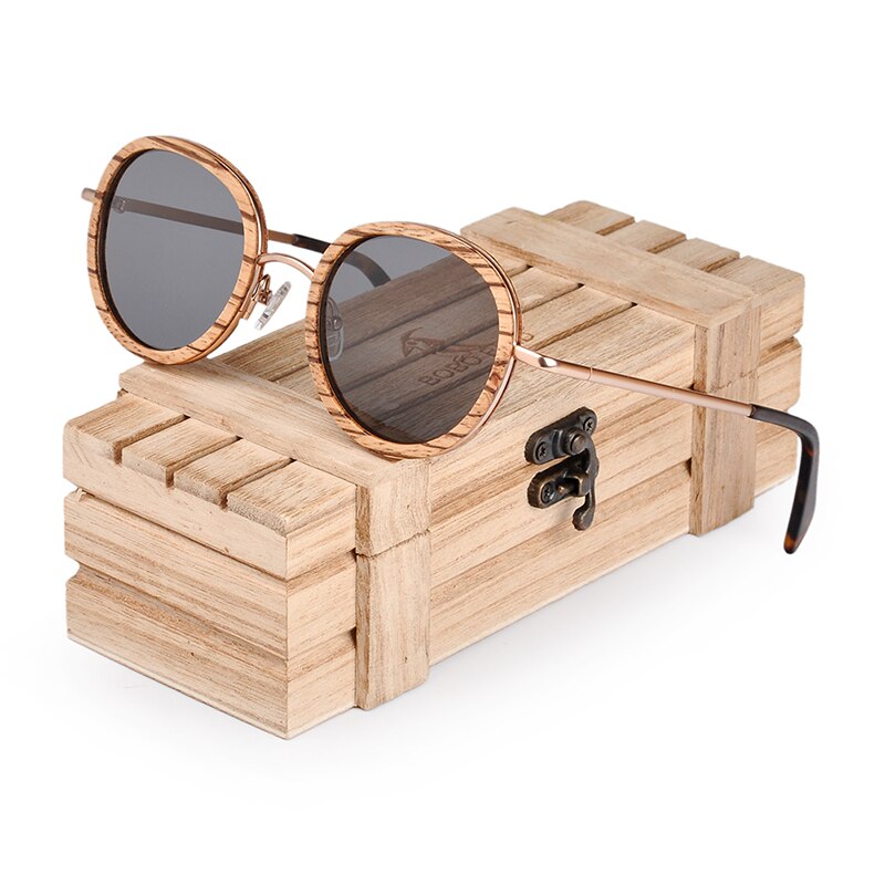 Funki Findz | Sunglasses | Women's Wood Rim Retro Sunglasses