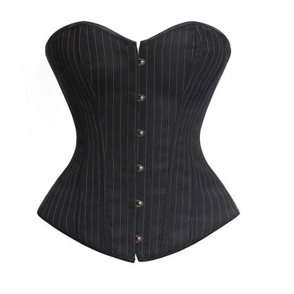 Funki Findz | Lingerie | Women's Black Pin Striped Zip Up Corset