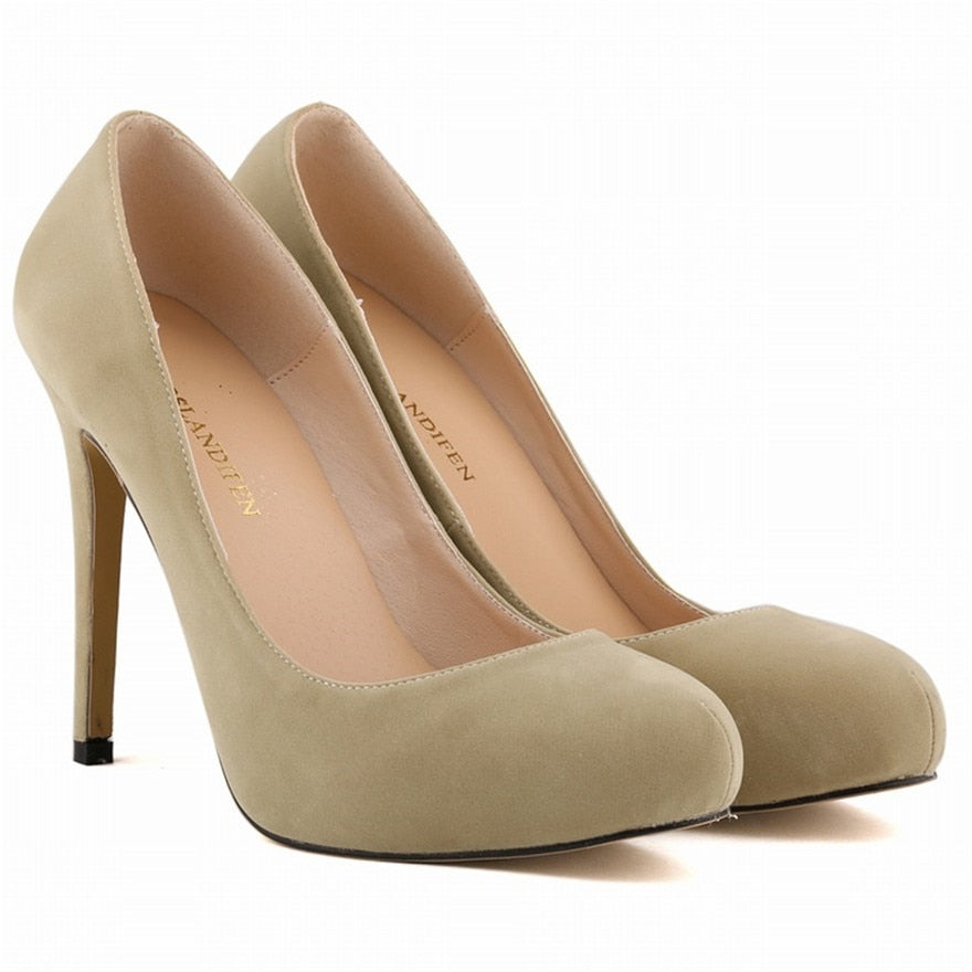 Funki Findz | Shoes | Women's Flock Formal Platform High Heels