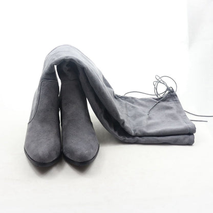 Funki Findz | Boots | Women's Thigh High Square Mid Heel Boots