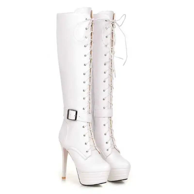 Funki Findz | Boots | Women's Knee-High Chic High Stiletto Boot