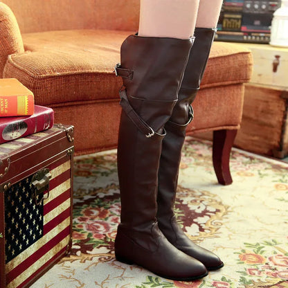 Funki Findz | Boots | Women's Over-The-Knee-High Flat Boots