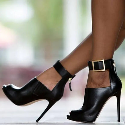 Funki Findz | Shoes | Women's High Buckle Strap Stiletto Sandal