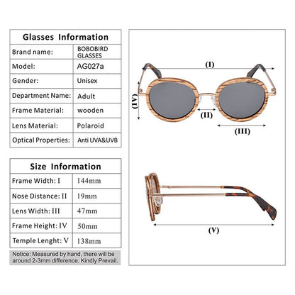 Funki Findz | Sunglasses | Women's Wood Rim Retro Sunglasses