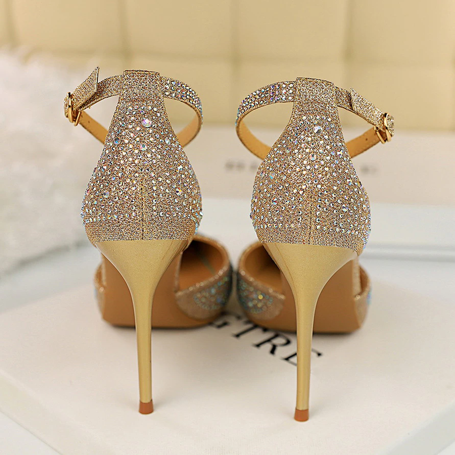 Funki Findz | Shoes | Women's Shiny Rhinestone Designer Heels