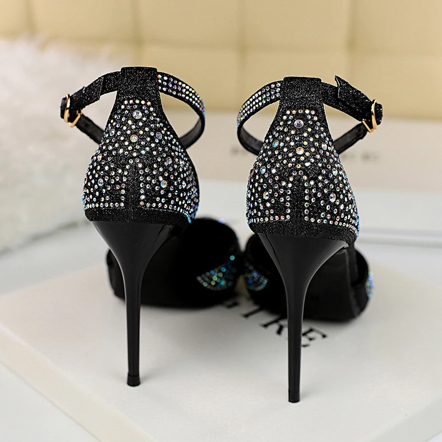 Funki Findz | Shoes | Women's Shiny Rhinestone Designer Heels