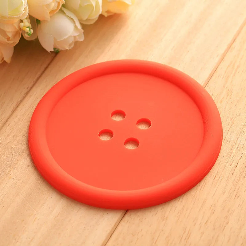 Funki Findz | Coasters | Button Shaped Silicone Coasters 5 Pcs