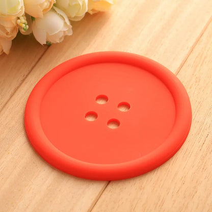 Funki Findz | Coasters | Button Shaped Silicone Coasters 5 Pcs