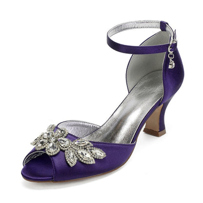 Funki Findz | Shoes | Women's Satin Crystal Wedding Sandals