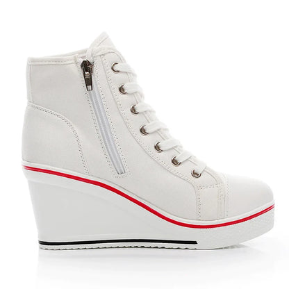 Funki Findz | Boots | Women's Canvas Elevator Platform Sneaker
