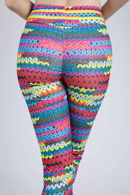 Funki Findz | Pants | Women's Stretch Knit Print Leggings | Yoga