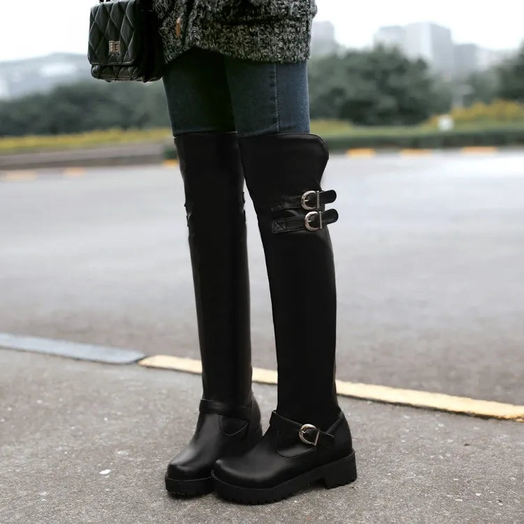 Funki Findz | Boots | Women's Winter Over Knee Flat Boots