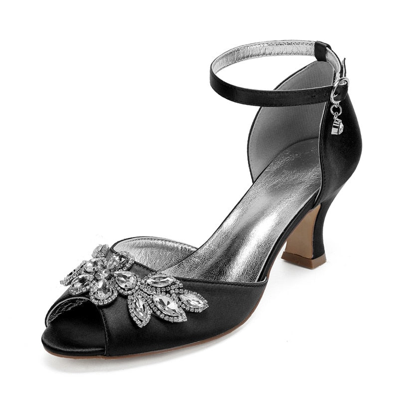 Funki Findz | Shoes | Women's Satin Crystal Wedding Sandals