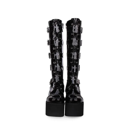 Funki Findz | Boots | Women's Gothic Punk Cross Platform Boots