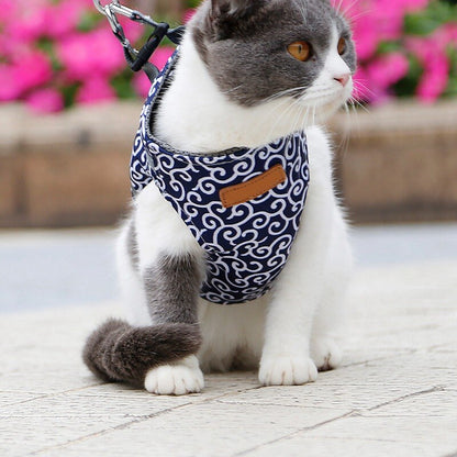 Funki Findz | Pet Harnesses | Cat Harness Walking Lead Vest Set