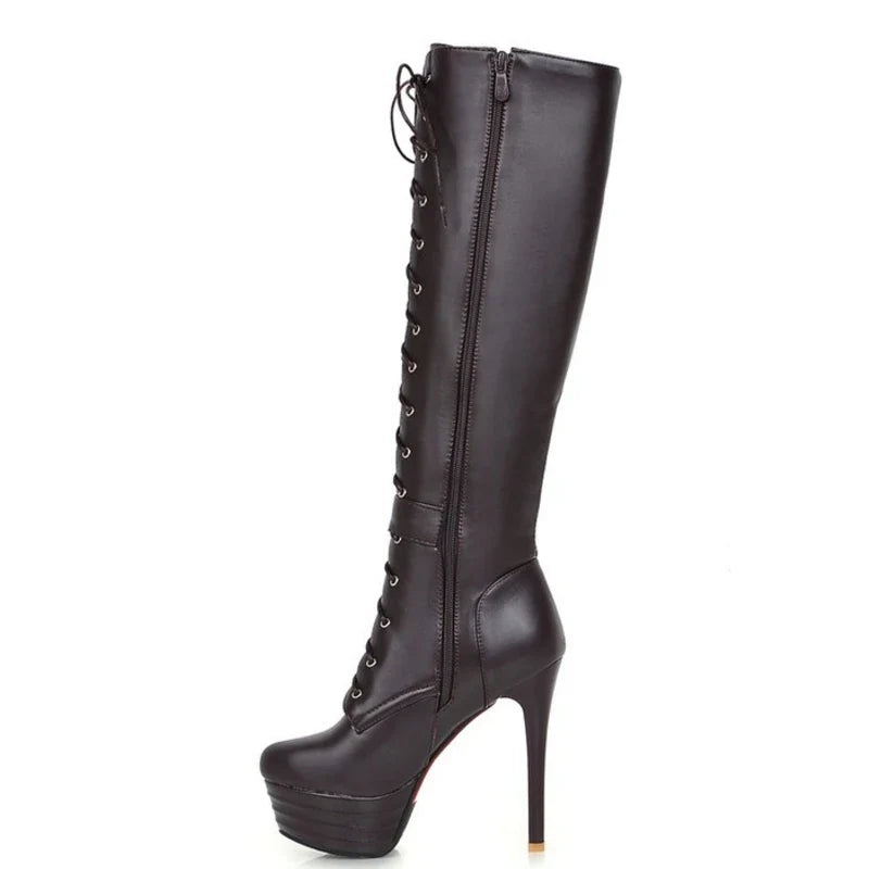 Funki Findz | Boots | Women's Knee-High Chic High Stiletto Boot