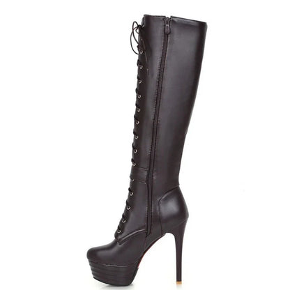 Funki Findz | Boots | Women's Knee-High Chic High Stiletto Boot