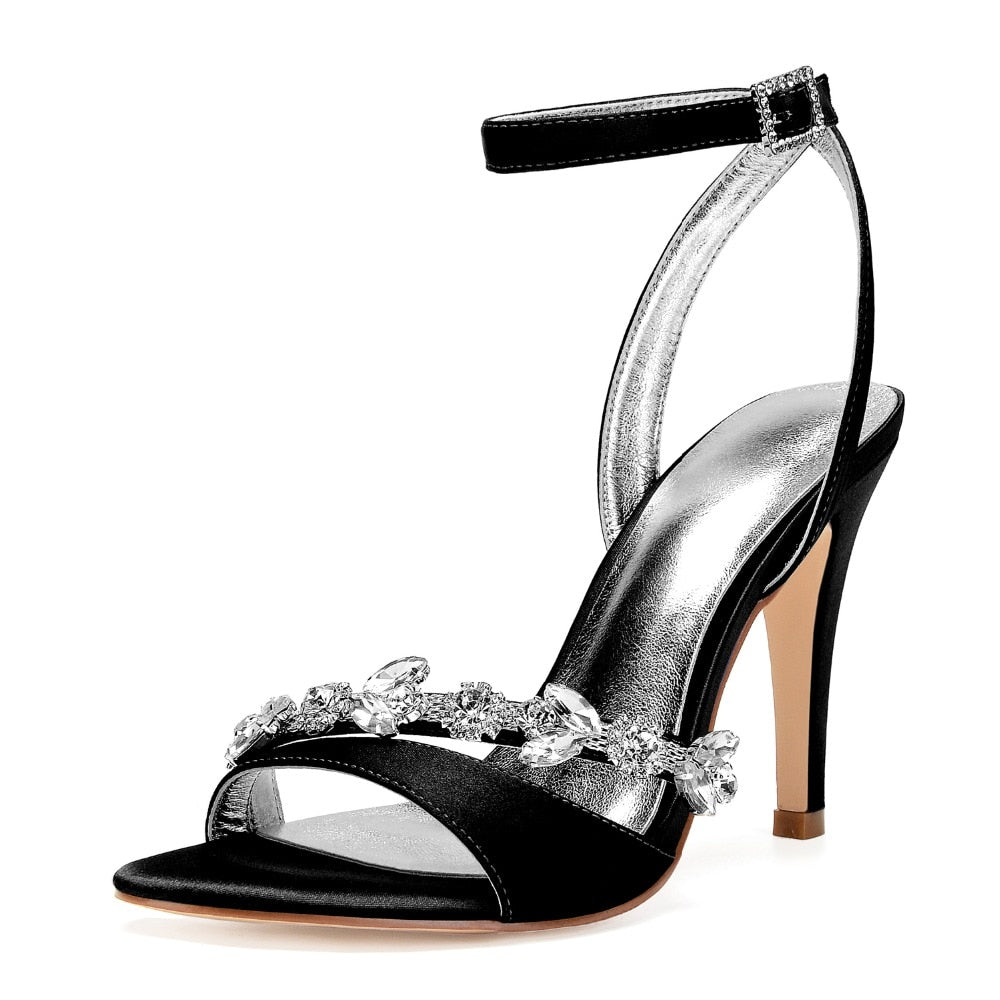 Funki Findz | Shoes | Women's Satin Rhinestones Bridal Stilettos