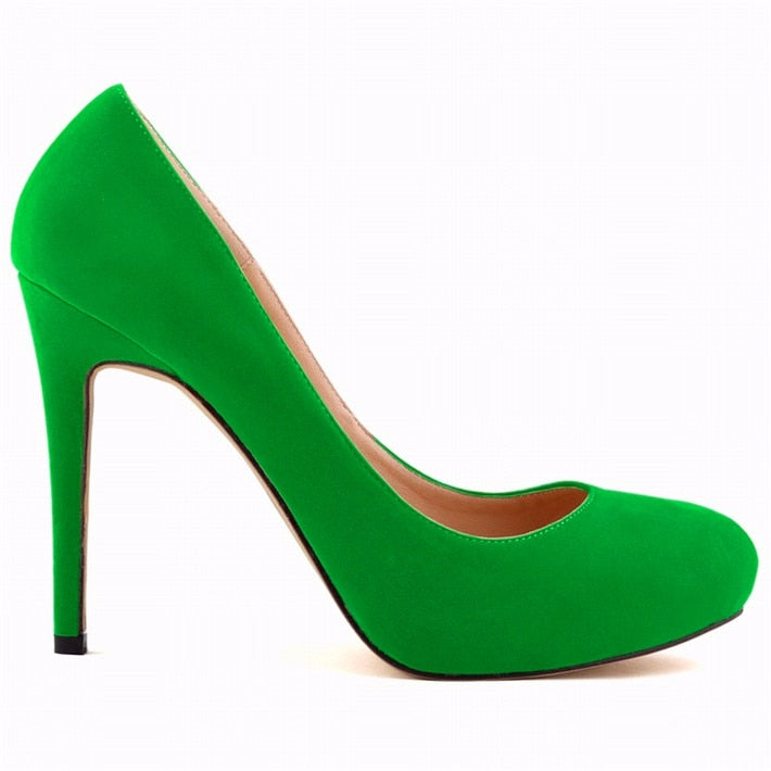 Funki Findz | Shoes | Women's Flock Formal Platform High Heels