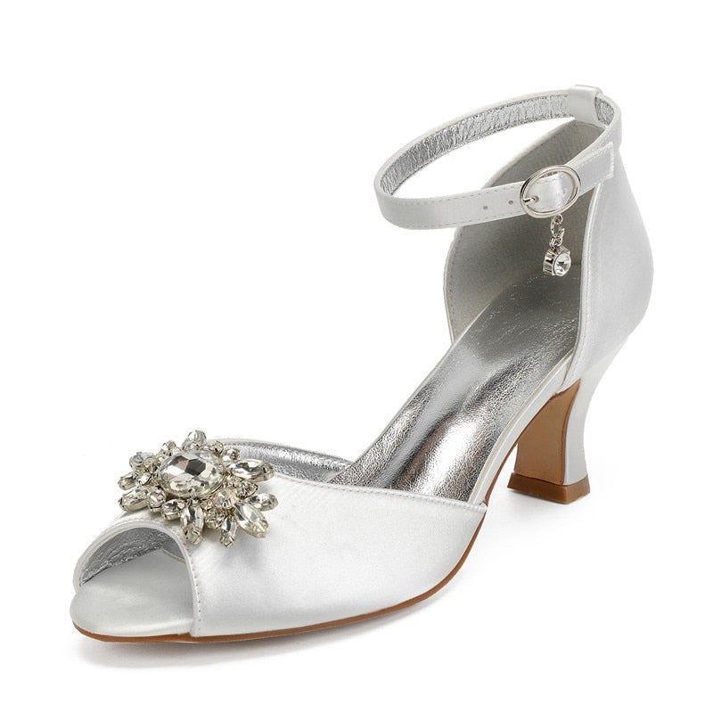 Funki Findz | Shoes | Women's Satin Crystal Wedding Sandals