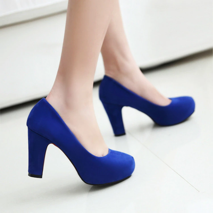 Funki Findz | Shoes | Women's Faux Suede High Chunky Heels