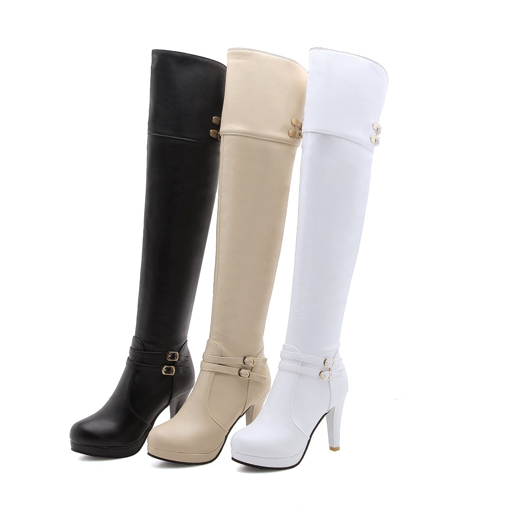 Funki Findz | Boots | Women's Thigh High Platform Stiletto Boots