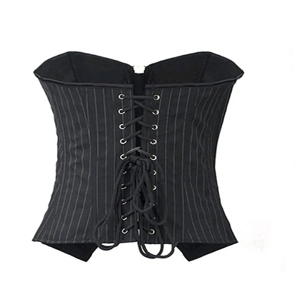 Funki Findz | Lingerie | Women's Pin Striped Front Clip Up Corset